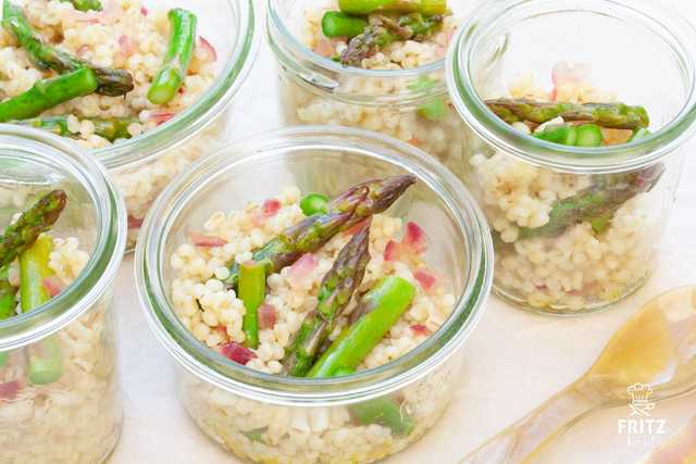 Graupensalat mit Spargel