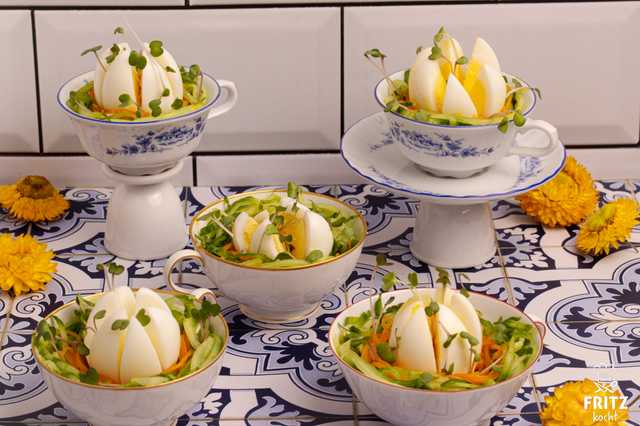 Eiersalat-Nester asiatisch