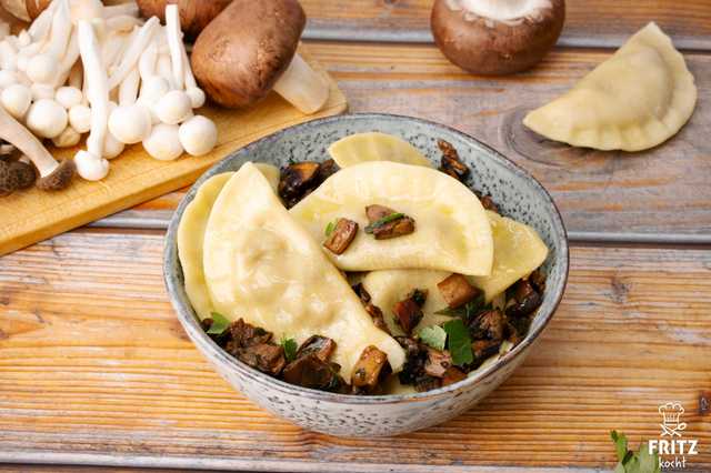 Ravioli mit Pilz Füllung