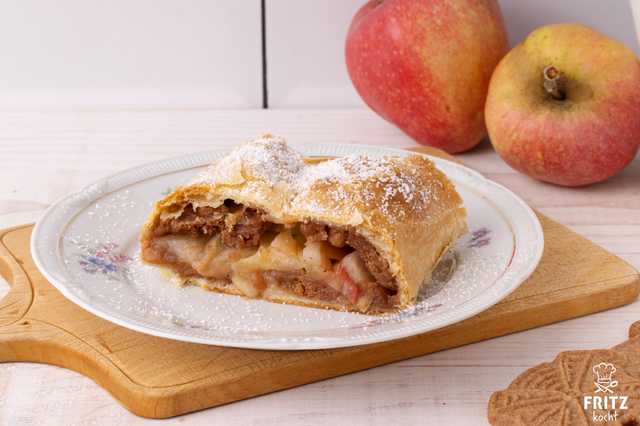 Apfelstrudel mit Spekulatius