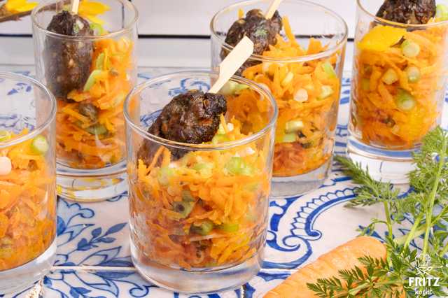 Möhren Salat mit Orangen und Pistazien